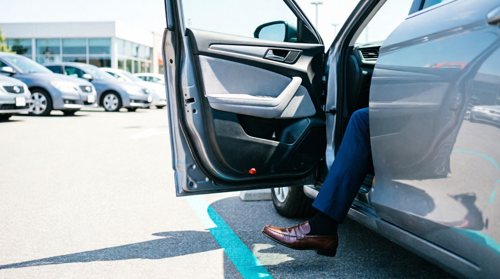 Arrive and park your car