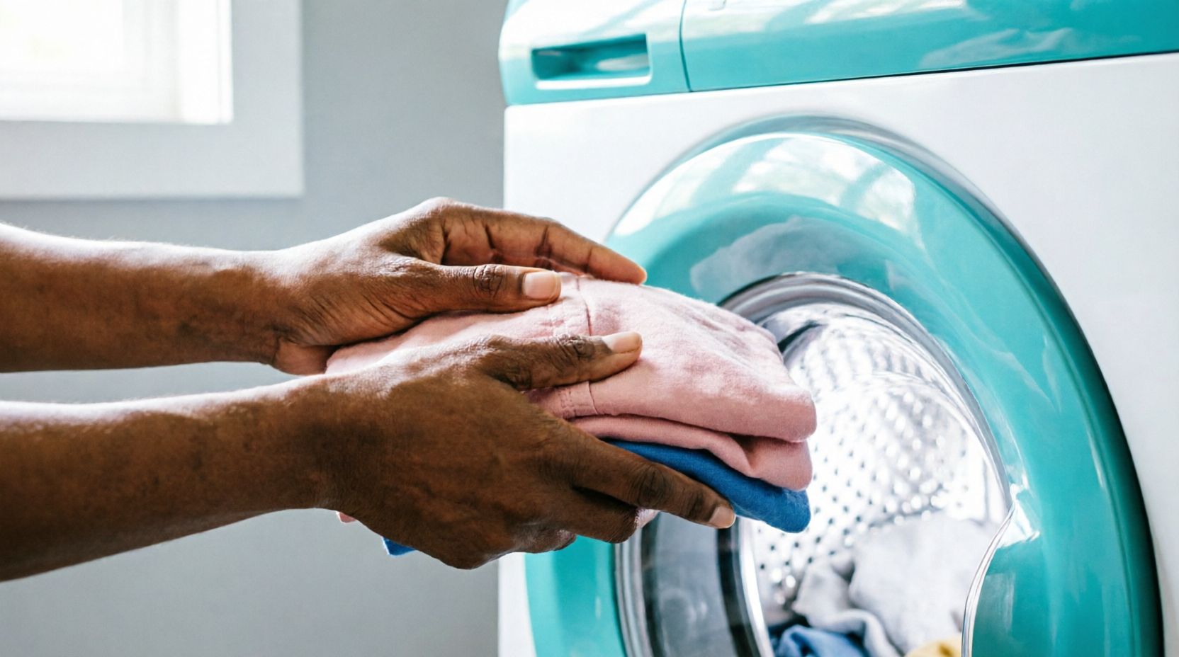 Load clothes into the machine